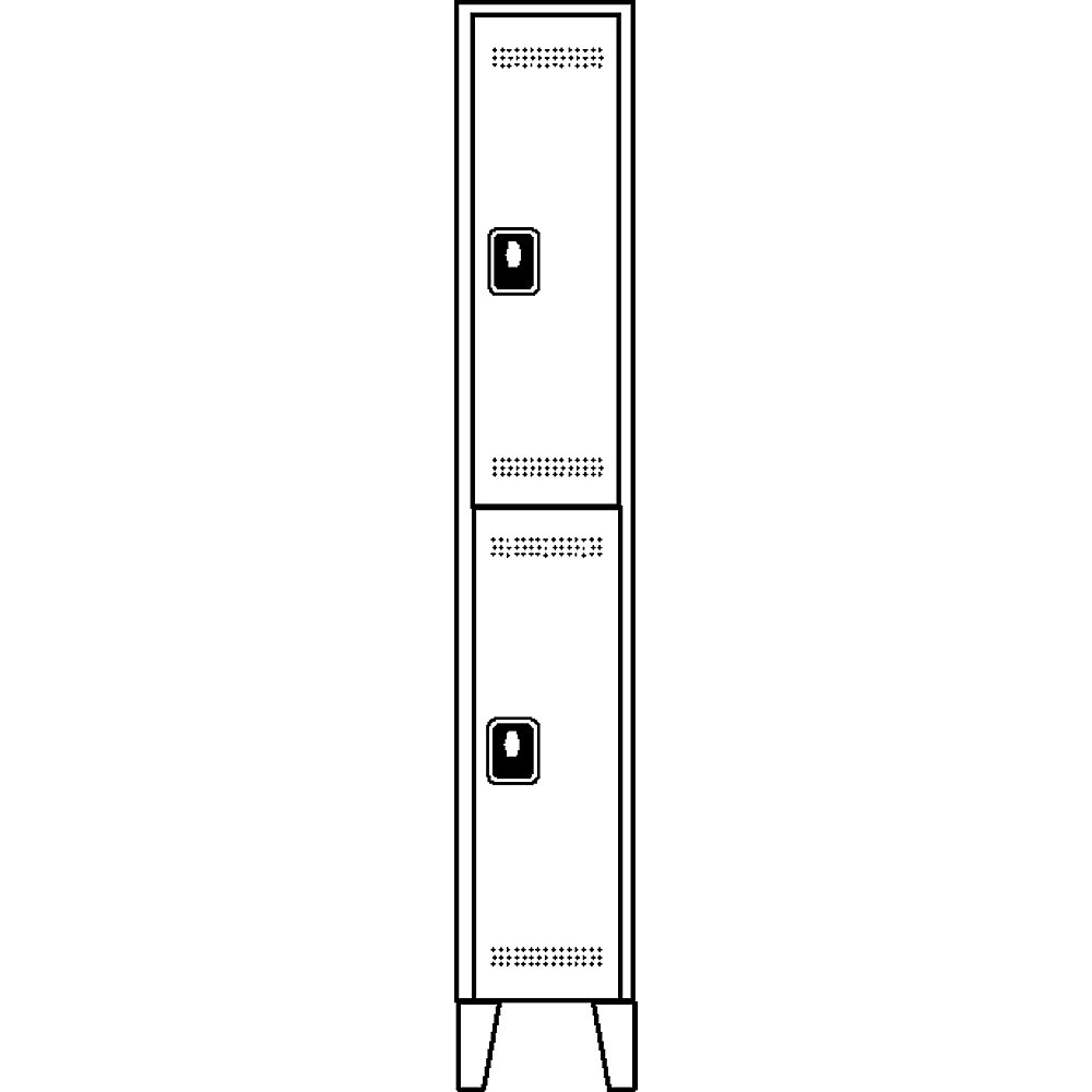 Wolf Köln Double Tier Locker Light Grey 2