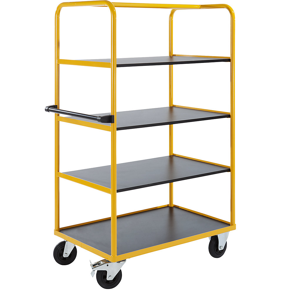 Estantería rodante y carro con pisos profesional, 3 pisos, L x A x H 1130 x 700 x 1750 mm