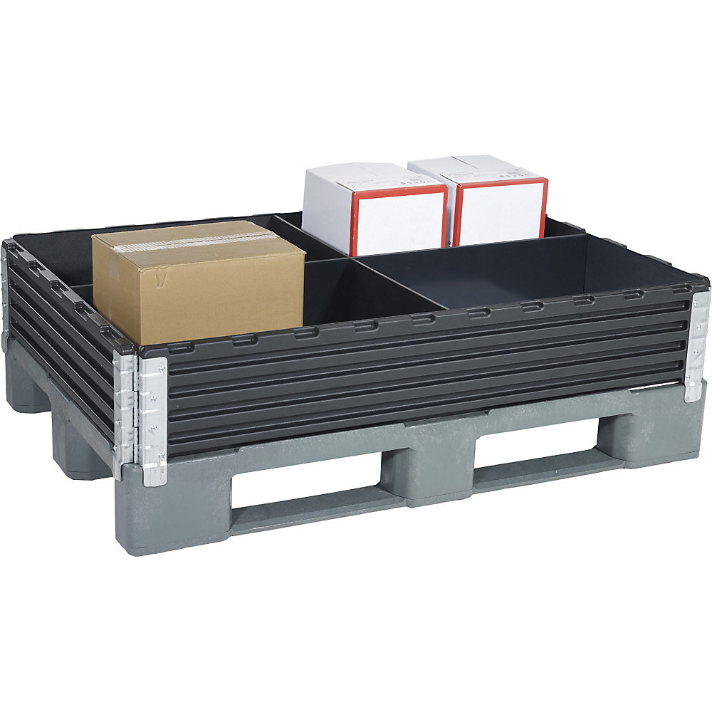 Teiler für Aufsatzrahmen aus Kunststoff, für Rahmen H 200 mm, L 1200 mm, B 800 mm, 4 Fächer ratioform 2