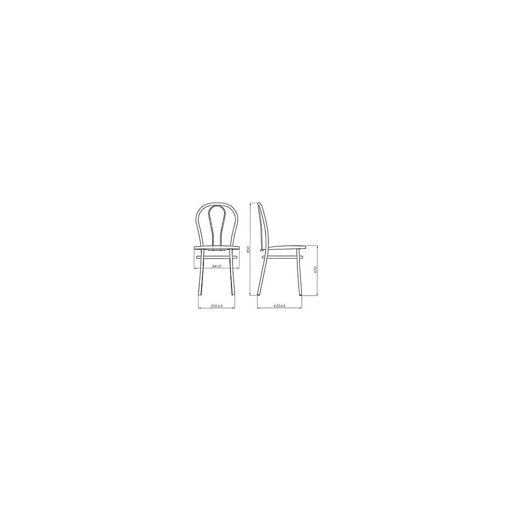 Kaiserkraft Bistro Chair Padded Vinyl Chrome Black 2