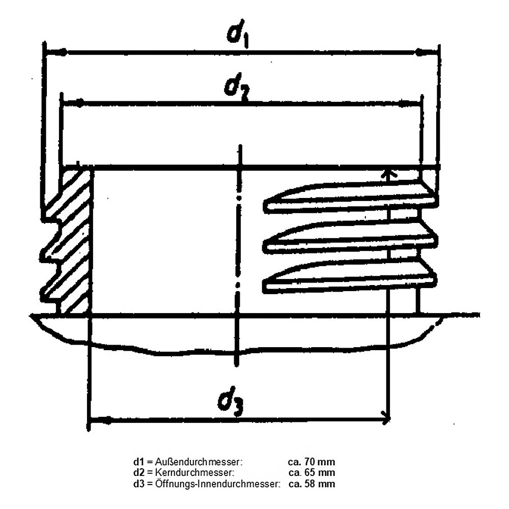kaiserkraft Hahnverschluss Tap Plastic 57mm 2