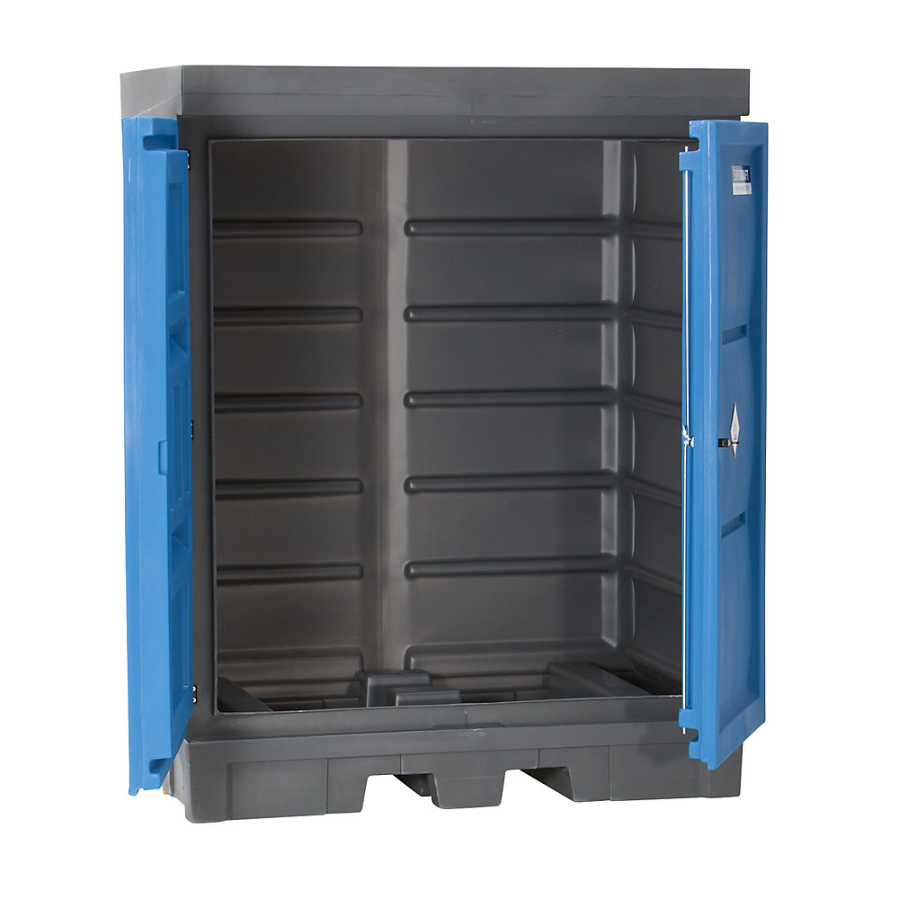 Dépôt pour produits dangereux en PE avec portes