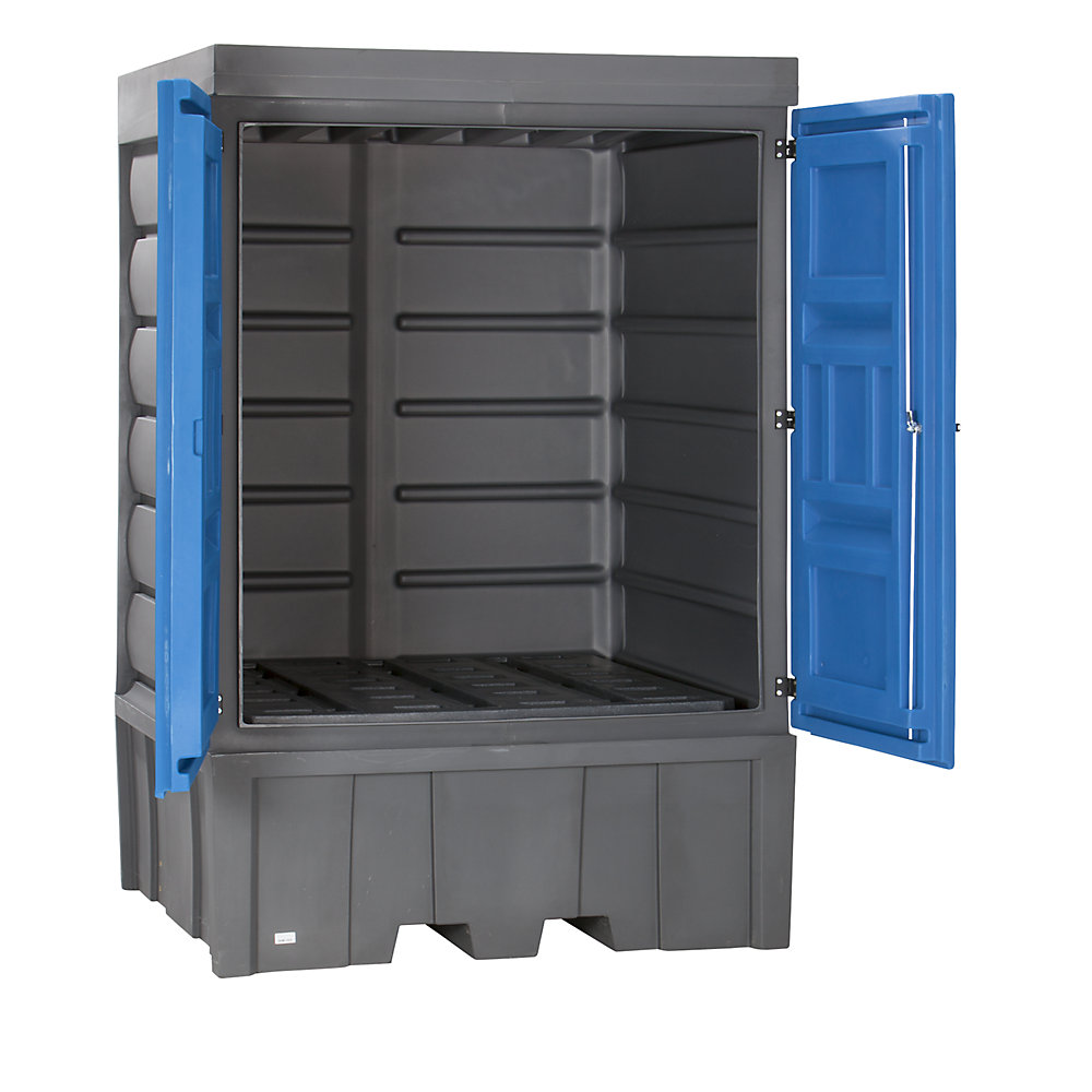 Dépôt pour produits dangereux en PE avec portes