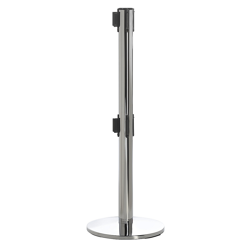 Tensator Double Belt Queue Post Chrome Red 3650mm 2