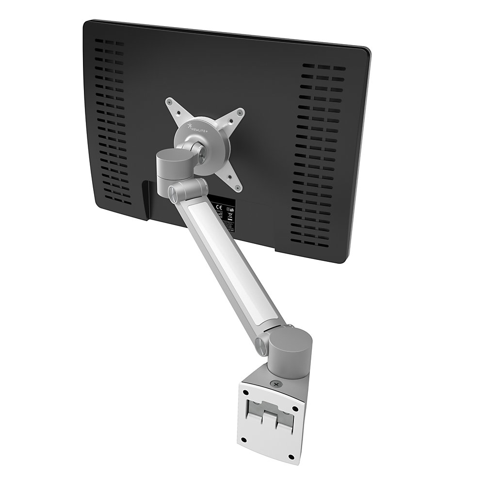 Dataflex Braccio per monitor VIEWLITE PLUS, per montaggio a muro, argento / bianco