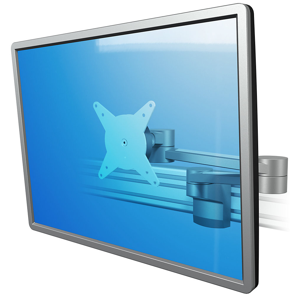 Monitorarm VIEWLITE, für Schienensystem, zwei Ausleger, silber / weiß Dataflex 2