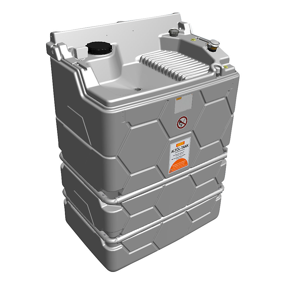 CEMO Citerne pour huiles usées CUBE, Indoor Basic, sans couvercle rabattable, capacité 1500 l