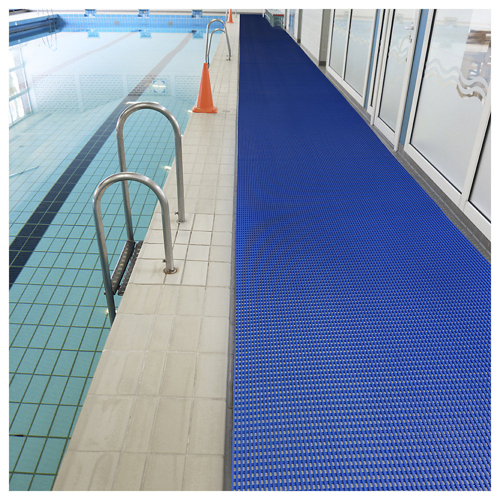 Anti-Rutschmatte, PVC, Breite 1200 mm, pro lfd. m, blau NOTRAX 2