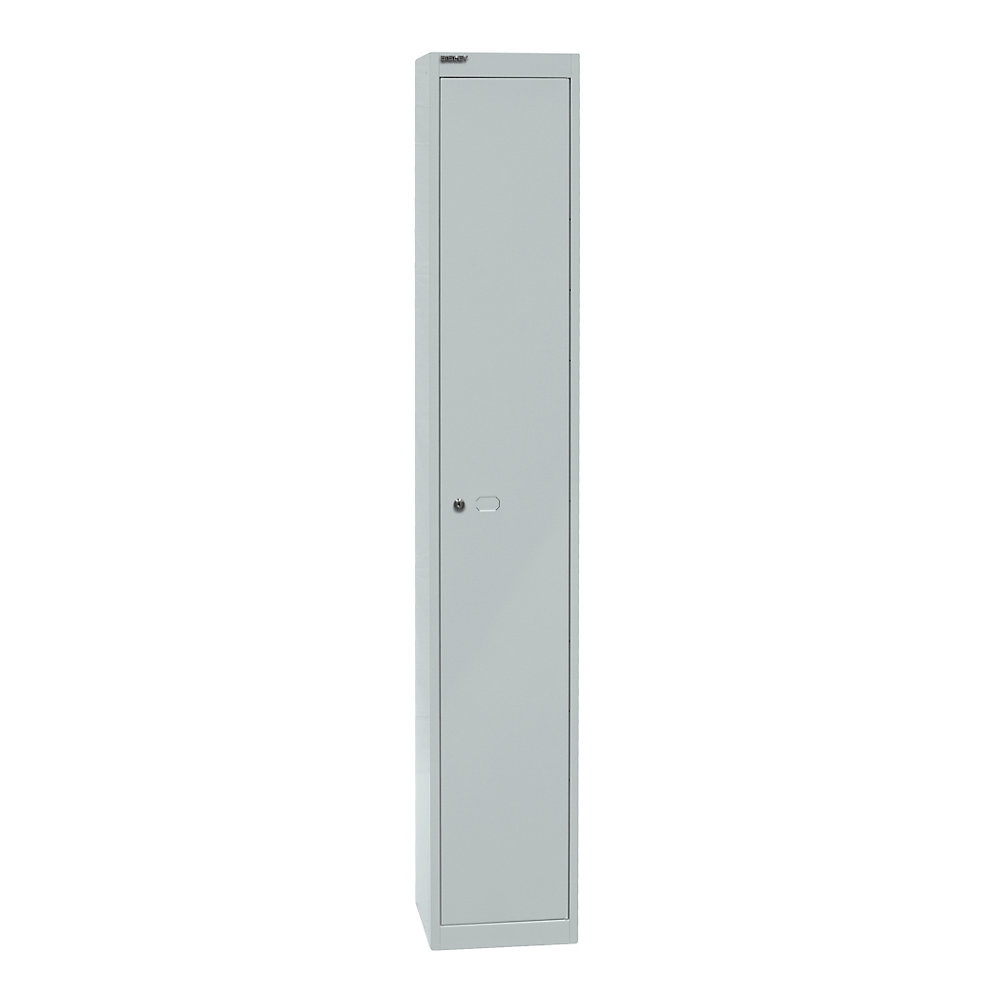 Image of BISLEY Appendiabiti modulare OFFICE, 1 vano, profondità 305 mm, con 1 cappelliera, 1 gancio appendiabiti, grigio chiaro