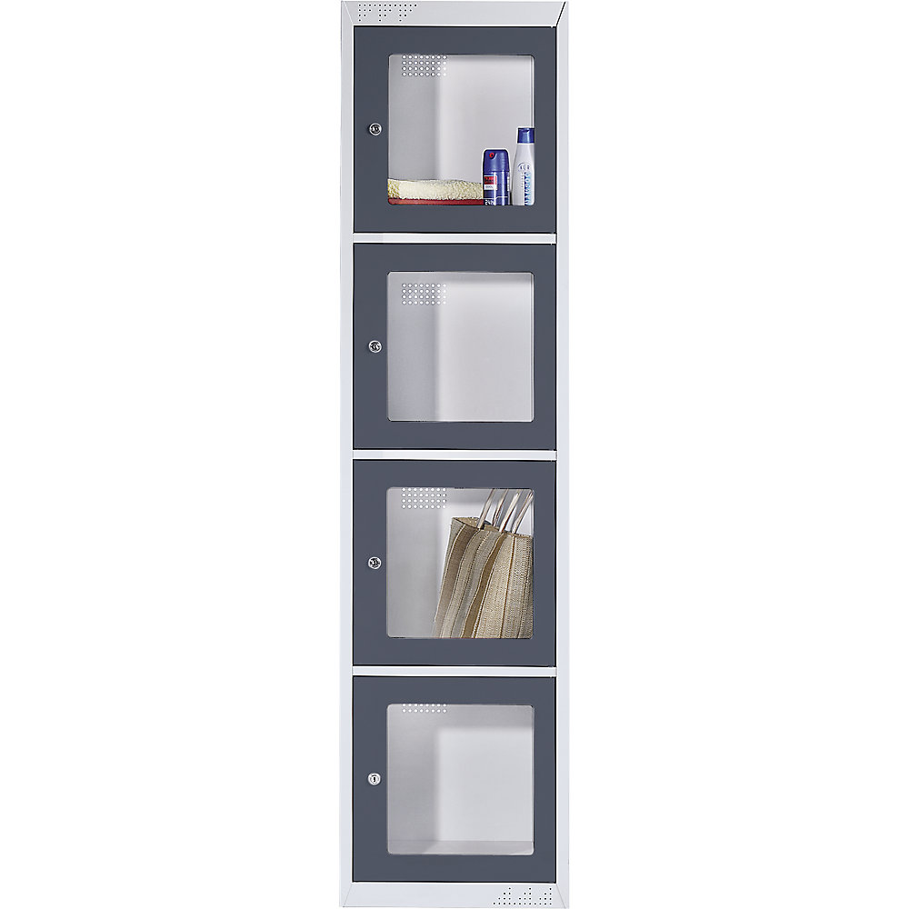 Vestiaire multicases avec vitre