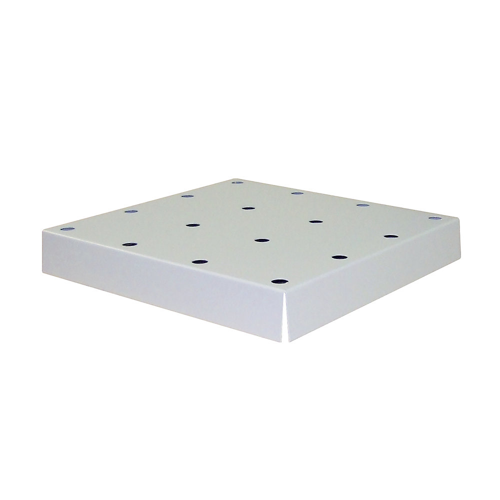 asecos Perforated metal cover for base sump tray, WxDxH 439 x 420 x 60 mm, powder coated