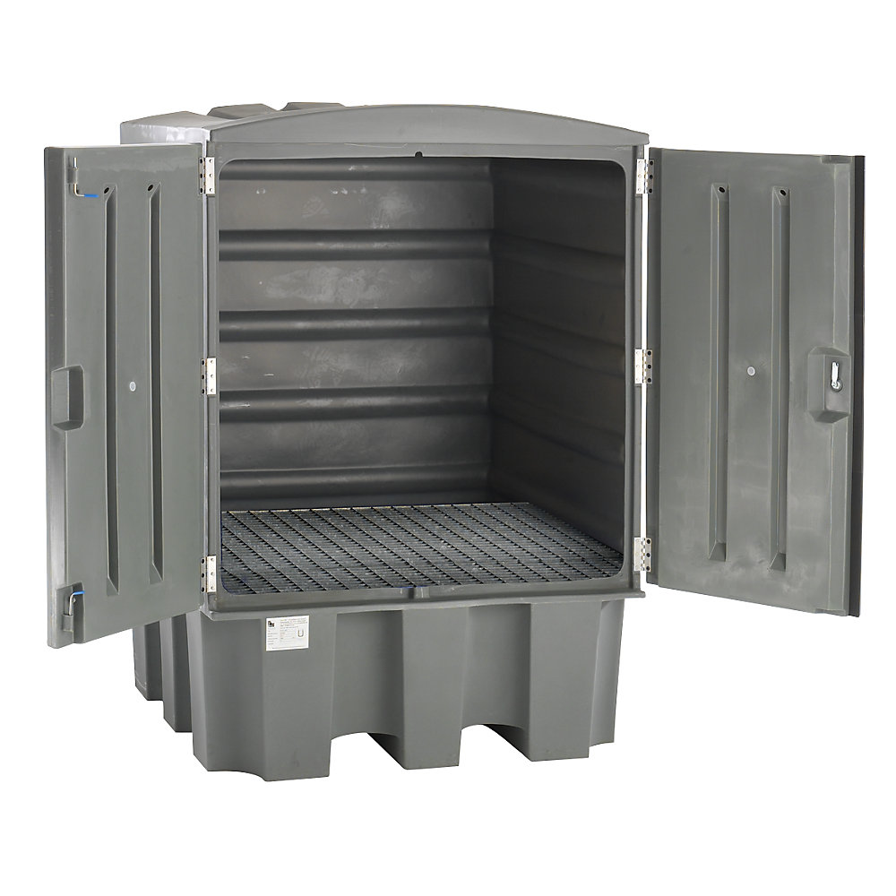 Dépôt pour produits dangereux en PE avec portes