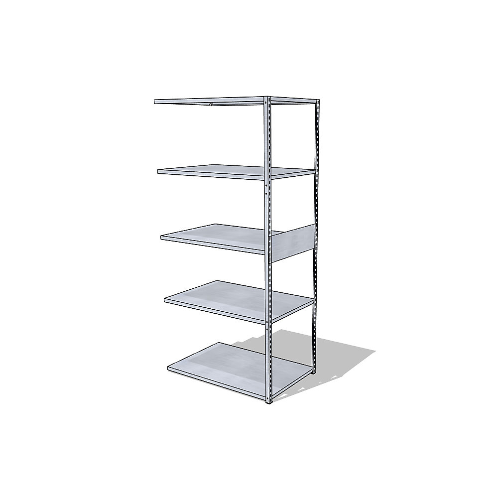 Estantería ensamblable universal, anchura x profundidad 930 x 600 mm, est. ampliación, galvanizada