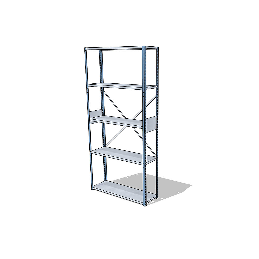Estantería ensamblable universal, anchura x profundidad 930 x 300 mm, estantería básica, azul colombino RAL 5014