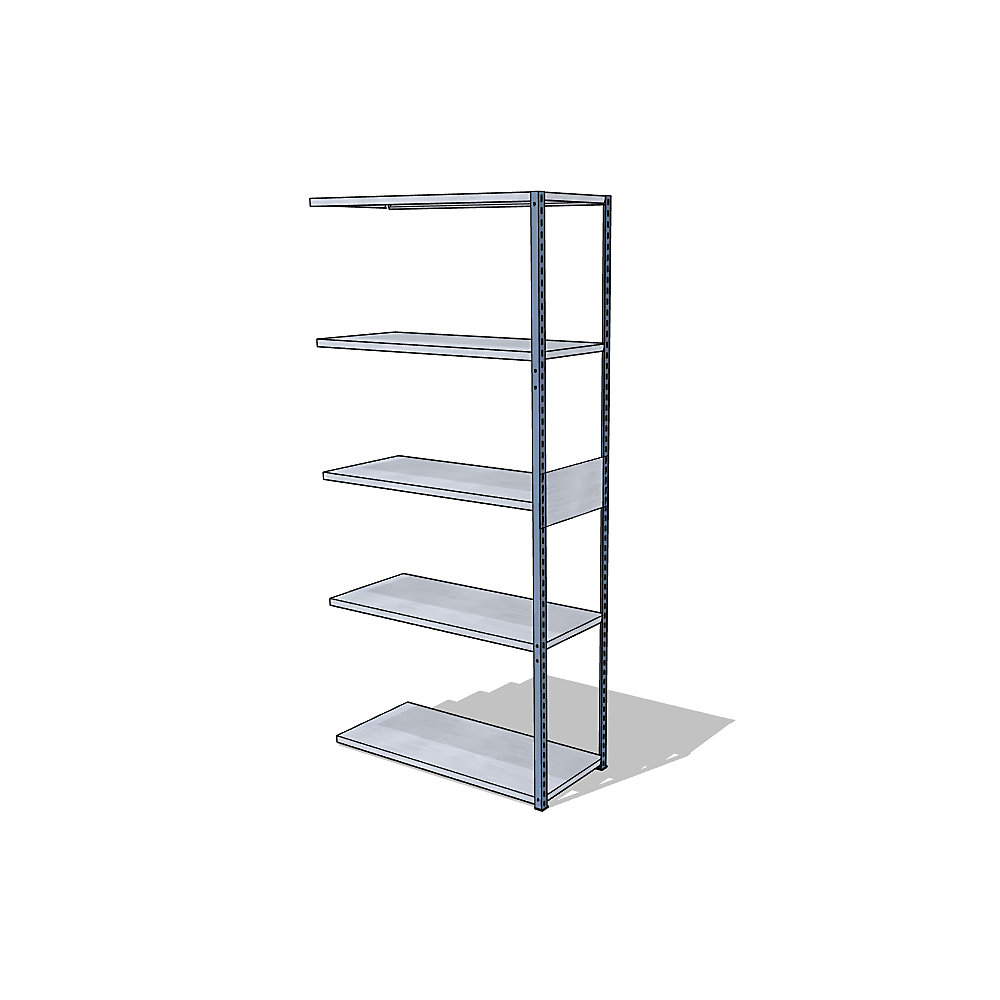 Estantería ensamblable universal, anchura x profundidad 930 x 400 mm, est. ampliación, azul colombino RAL 5014