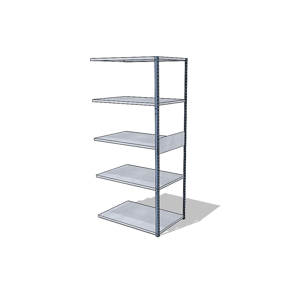 Estantería ensamblable universal, anchura x profundidad 930 x 600 mm, est. ampliación, azul colombino RAL 5014