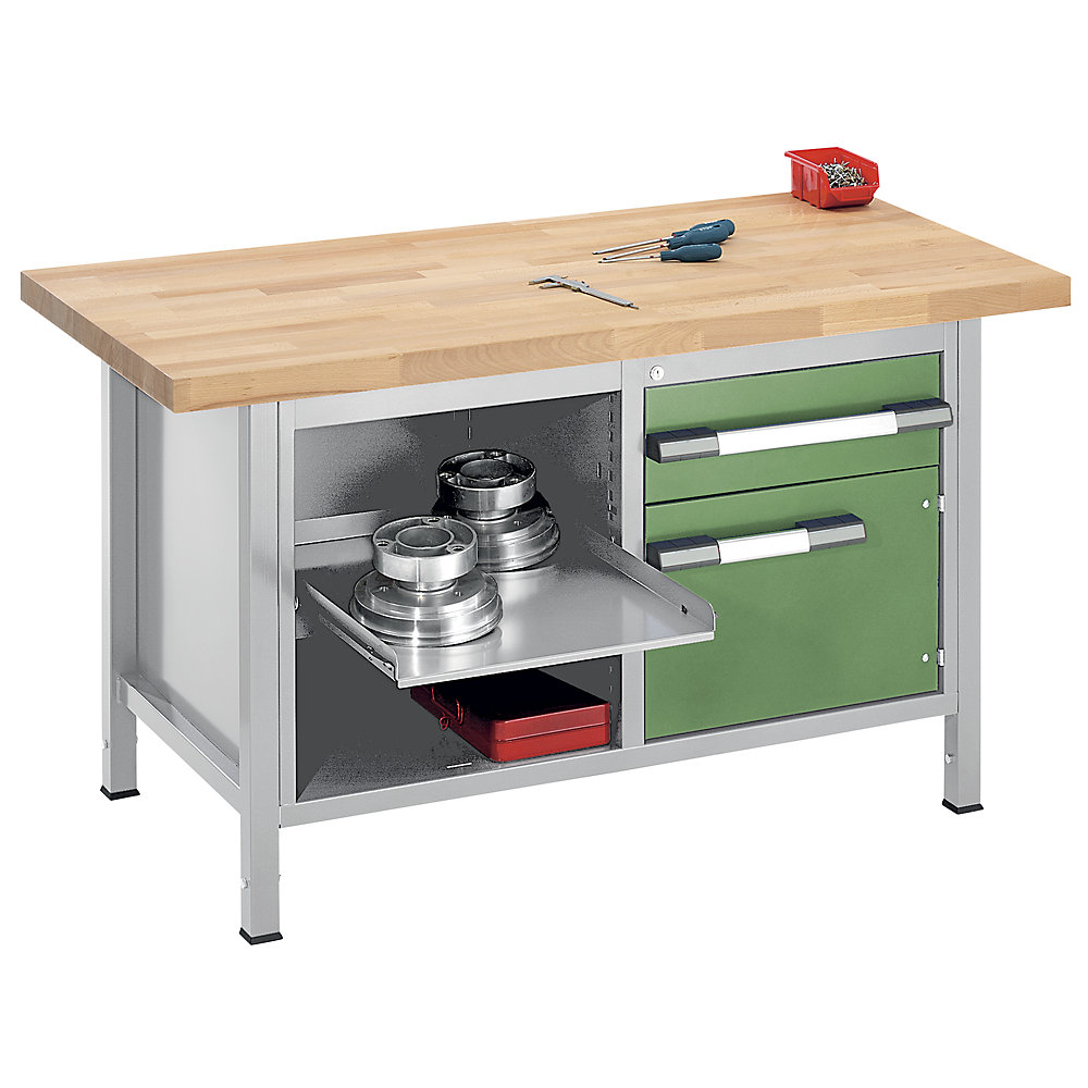 Établi réglable en hauteur, sur piétement