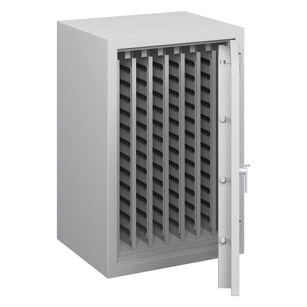 Coffre à clés avec parois intermédiaires coulissantes