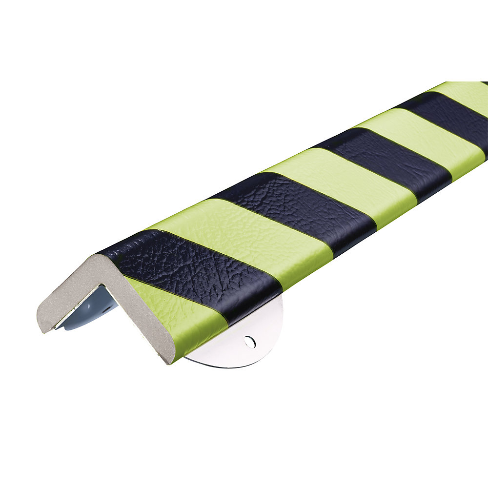 Knuffi Corner Protection with Mounting Rail Type H+ 1m Black/Fluorescent 2