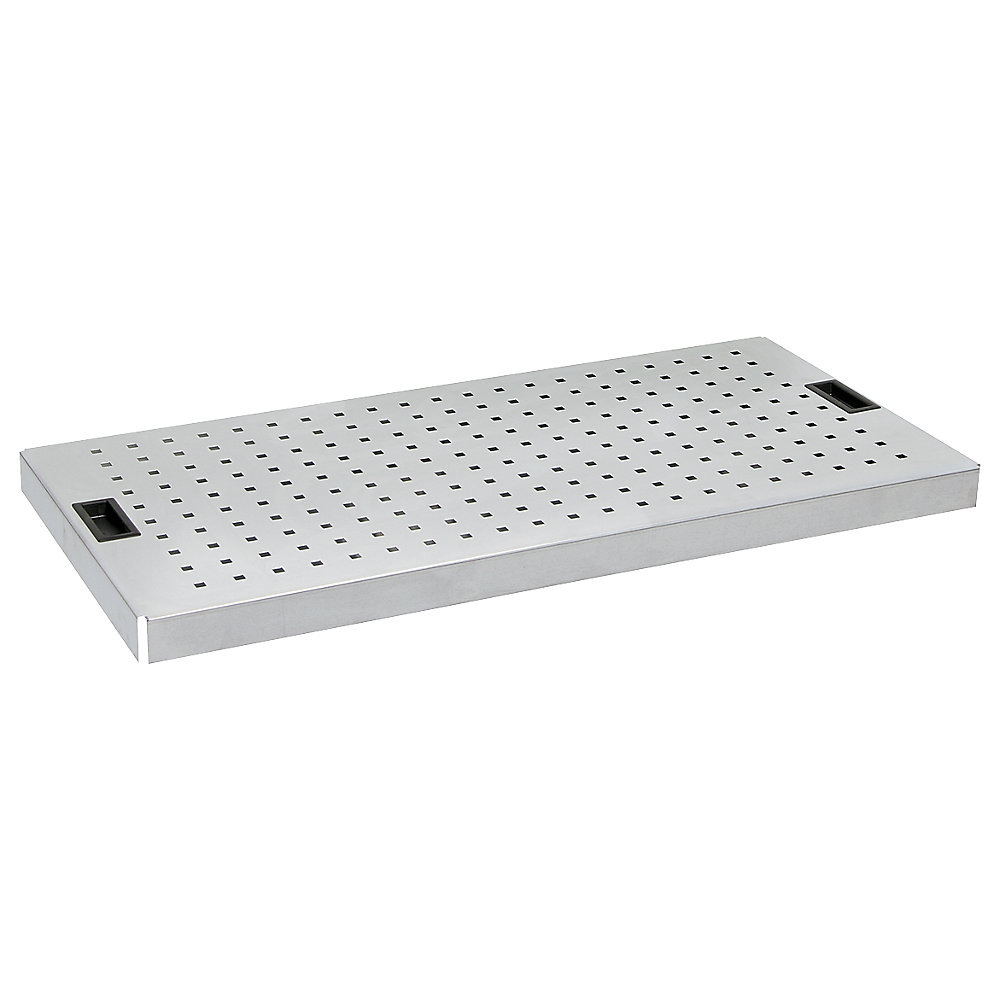 Plateau en tôle perforée, l x p 1000 x 500 mm, pour armoire de sécurité
