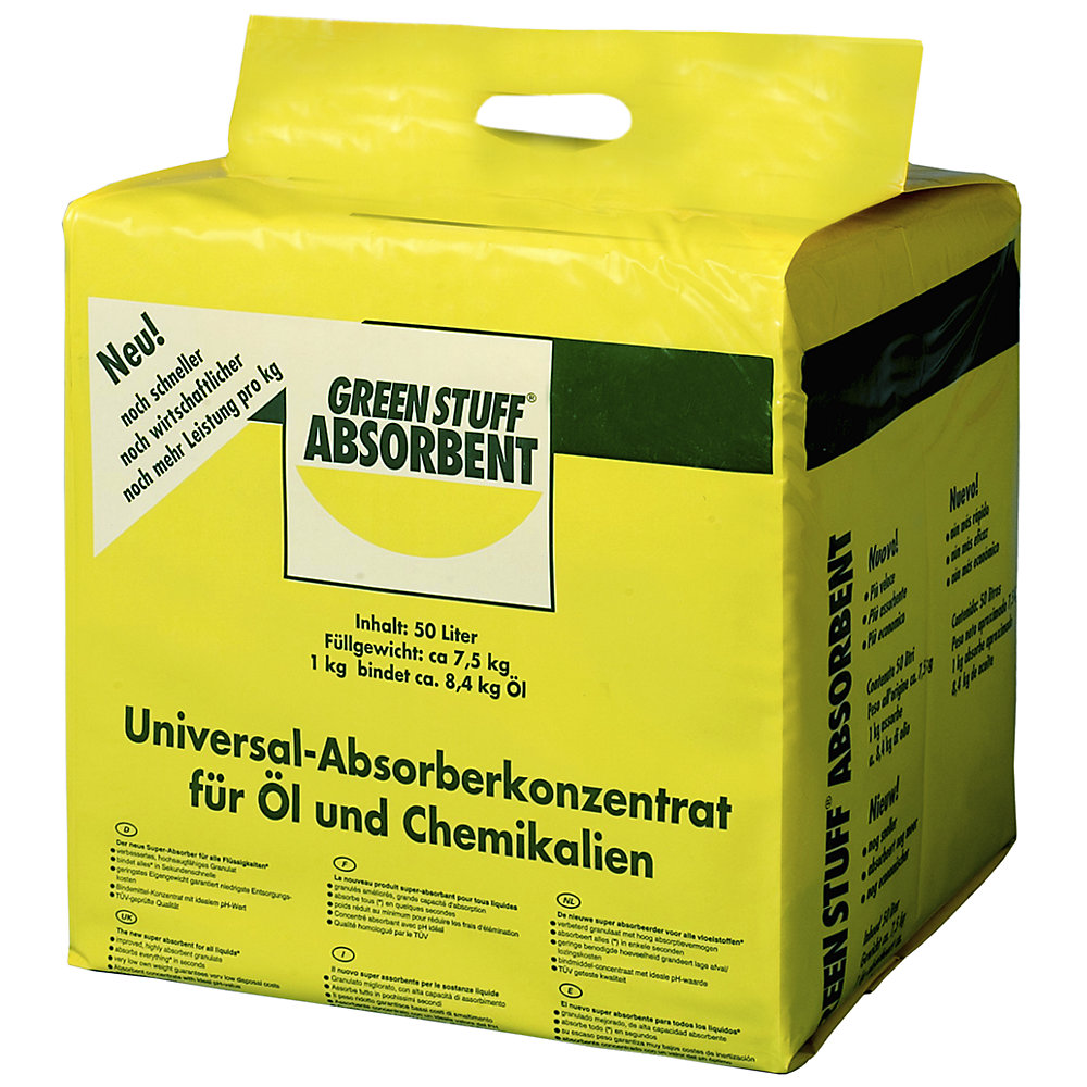 Universal absorbent concentrate, granulate in sack, 50 l, pack of 2