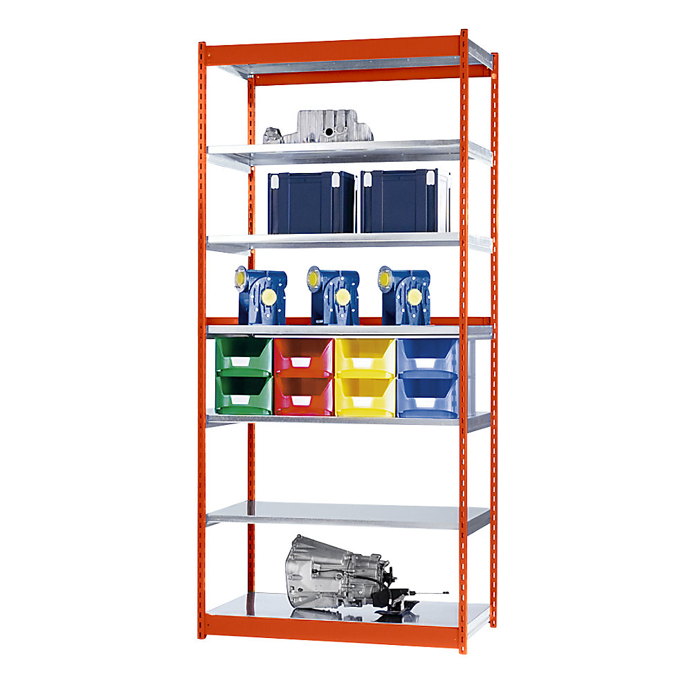 Rayonnage emboîtable, simple face