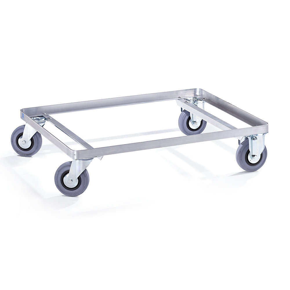 ZARGES Aluminium dolly, internal dimensions 776 x 576.2 mm, effective height 160 mm