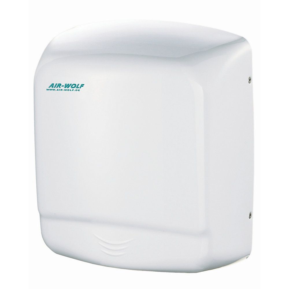 AIR-WOLF Sèche-mains en inox, puissance totale 1640 W, acier époxy blanc