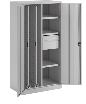 Vertikalauszugschrank, 2 Auszügen, 3