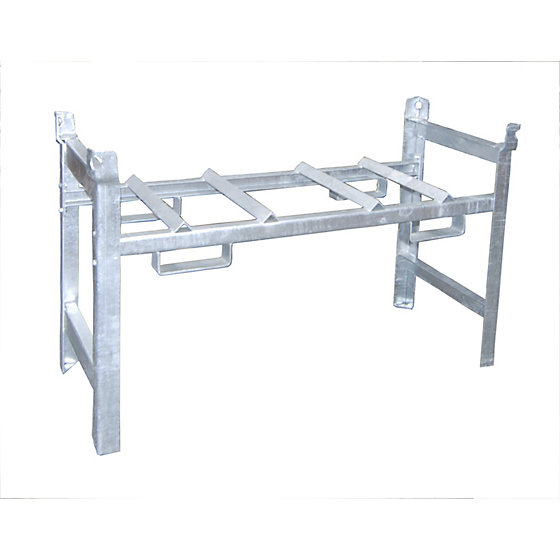 Fassregal-Stapelgestell, für 2x200-l-Fass, verzinkt, BxTxH 1380x580x850 - 1