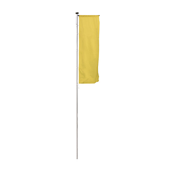 Alu-Fahnenmast PIRAT, mit Ausleger, Höhe über Flur m, - 1