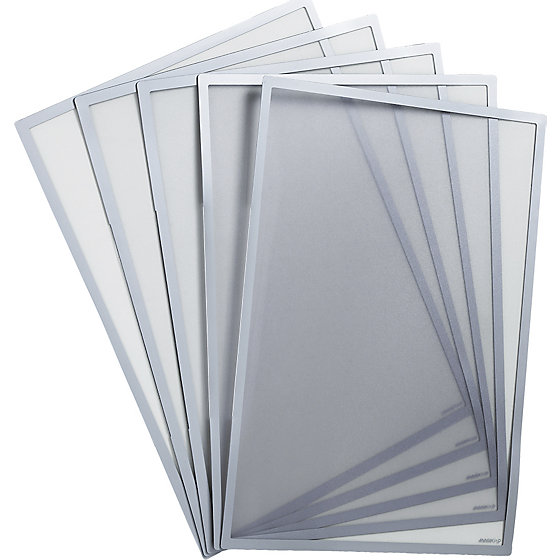 Dokumententasche, magnetisch, Rahmen silber, für DIN VE Stk - 1