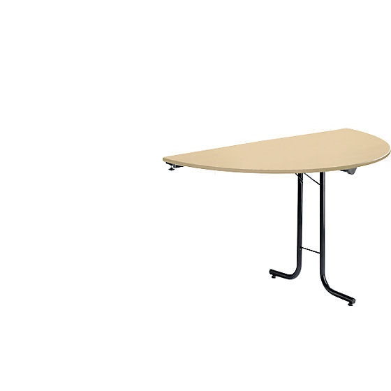 Anbautisch zu Klapptisch, Halbkreis, 1400x700mm, Gest. Pl. - 1