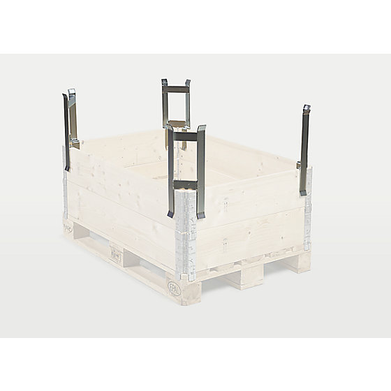 Distanzhalter, VE 4 Stk, für Aufsatzrahmen zu Palette, lichte Höhe - 1