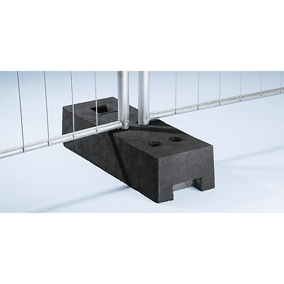 Zaunfuß aus Kunststoff, für Mobilzaun, LxBxH 700x250x160 - 2