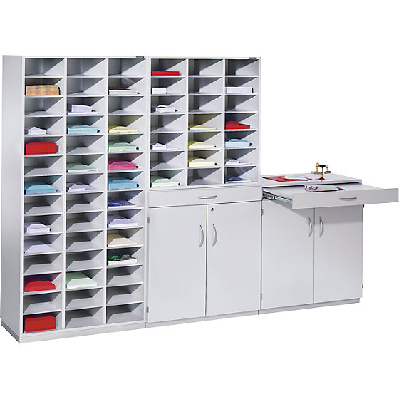Geräteschrank mit Sortiertisch, HxBxT abschließbar, - 3