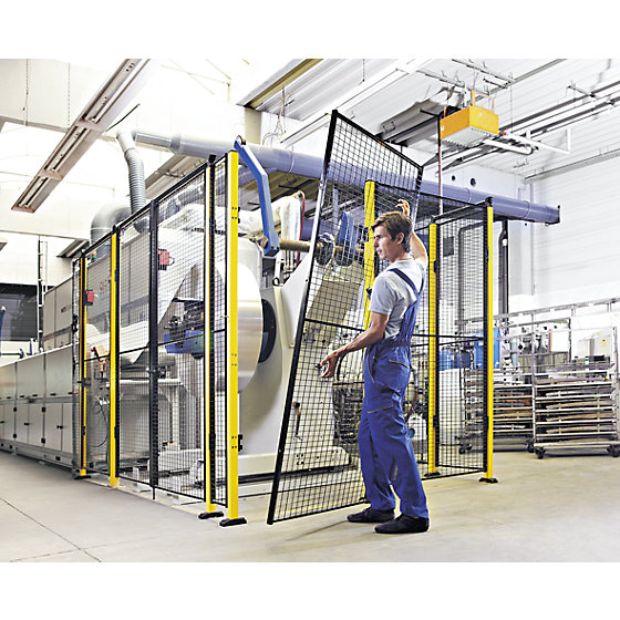 Maschinenschutzgitter X-GUARD, Türanbaupaket, Einzel-Schiebetür, 2500xmax - 2