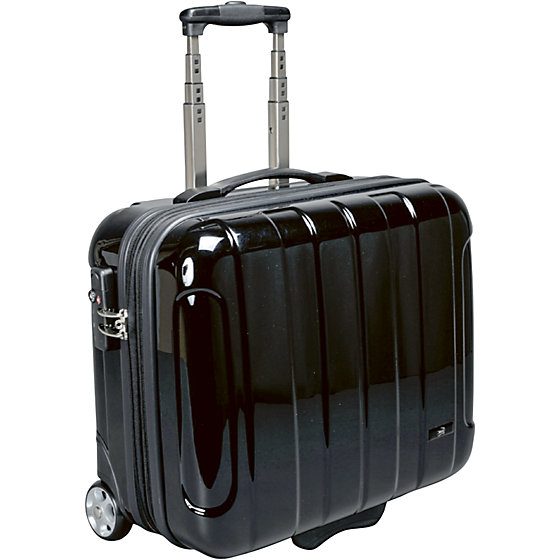 Business-Trolley, gepolstertes Laptopfach, herausnehmbar, schwarz - 1