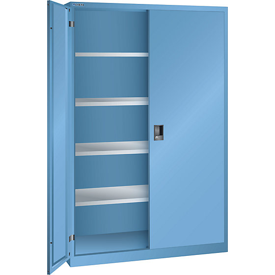 Fl&uuml;gelt&uuml;rschrank, Vollblecht&uuml;ren, HxB 1950x1250 mm, RAL