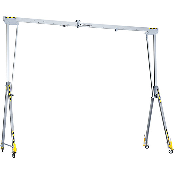Aluminium-Portalkran RAPK, Bauhöhe 3500 - 5700 mm, Breite