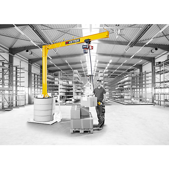 Mobiler Säulenschwenkkran, Schwenkbereich 360°, TF 250 kg, Ausladung - 2