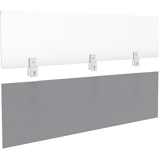 Hygieneschutzwand für Schreibtisch-Trennwände, HxBxT 300x1600x5 mm, transparent - 3