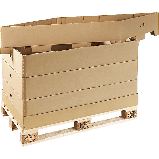 Bodenteil für Paletten-Aufsetzrahmen, aus Wellpappe, Euro-Maß, ab Stk - 1