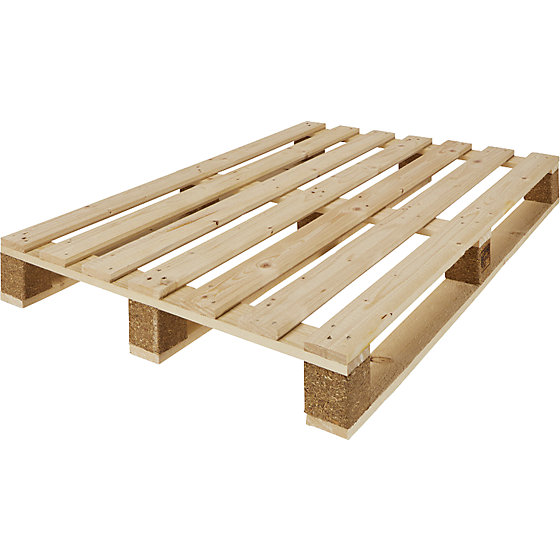 Einwegpalette aus Holz, Traglast 2500 kg, LxBxH 1200x800x130 - 1