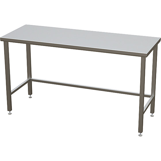 Edelstahl-Reinraumtisch mit glatter Arbeitsplatte, ISO 14644-1:4, - 1
