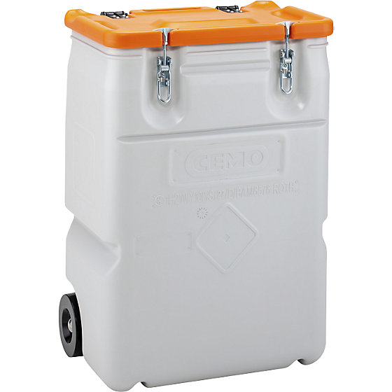 Gefahrstoff-Sammelbehälter Mobil-Box, 170 l, LxBxH 400x600x880mm, - 1