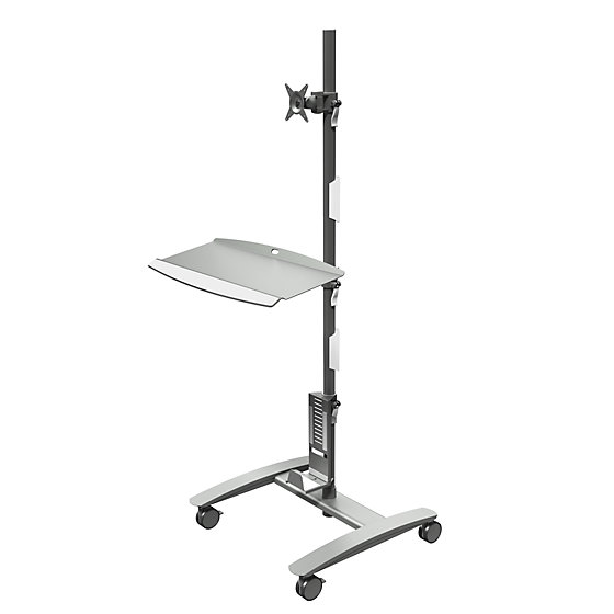 Dateneing.-Trolley VIEWMATE COMBO,f. Monitor,Tastatur,Small Form Factor PC,silb. - 1