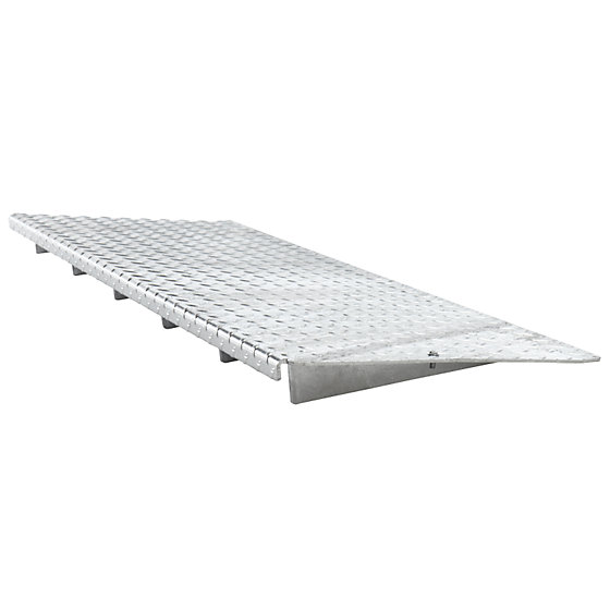 Auffahrrampe für niedrige Stahl-Flachwanne, 500mm, Radlast 500kg, B - 1