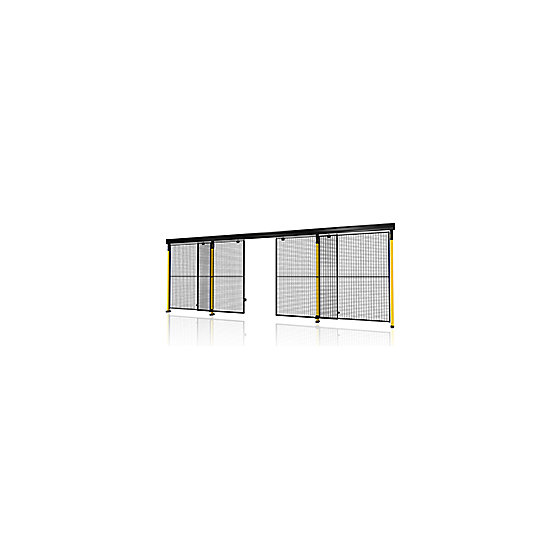 Maschinenschutzgitter X-GUARD, Türanbaupaket, Doppel-Schiebetür, 2500xmax - 1