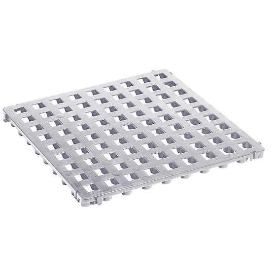 Kunststoff-Bodenrost, Polyethylen, 500x500 mm, Standard, VE 20 Stk, - 1